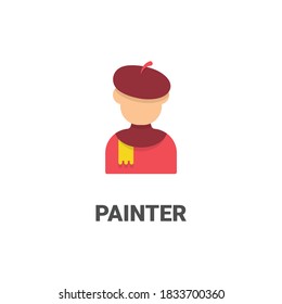  avatar painter vector icon from avatar collection. flat style illustration, perfect for your website, application, printing project, etc