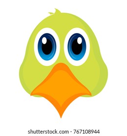 Avatar of a parrot on a white background, Vector illustration
