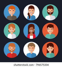 avatar people character internet icons circle