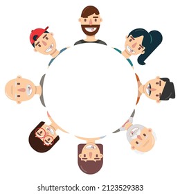 avatar personas cara a colección Signo de concepto de equipo
