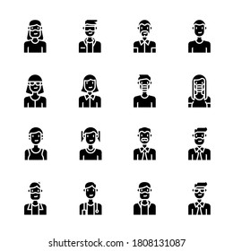 
Iconos de Avatar vectores , hombre, mujer, niño