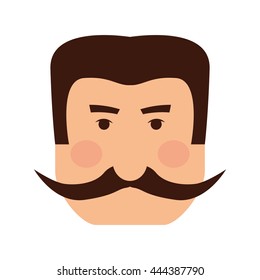 Avatar person concept represented by man icon. isolated and flat illustration 