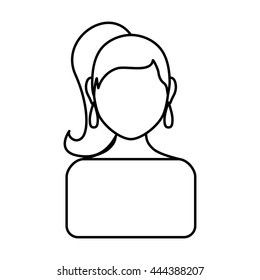 Avatar person concept represented by woman icon. isolated and flat illustration 