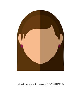 Avatar person concept represented by woman icon. isolated and flat illustration 