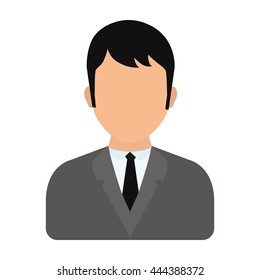 Avatar person concept represented by man icon. isolated and flat illustration 