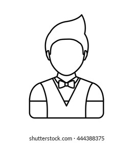 Avatar person concept represented by man icon. isolated and flat illustration 