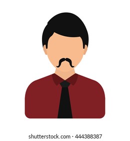 Avatar person concept represented by man icon. isolated and flat illustration 