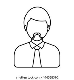 Avatar person concept represented by man icon. isolated and flat illustration 