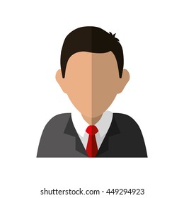 Avatar person concept represented by man icon. isolated and flat illustration 