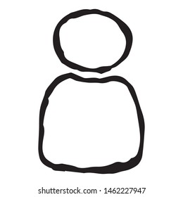 Avatar of a person. Image of a man. Vector illustration. Simple hand drawing icon.