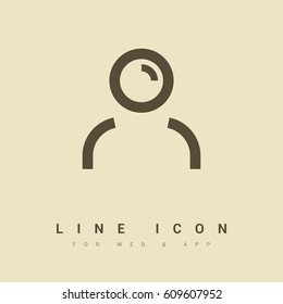 avatar person line vector icon
