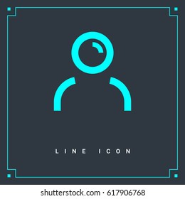 avatar person line vector icon
