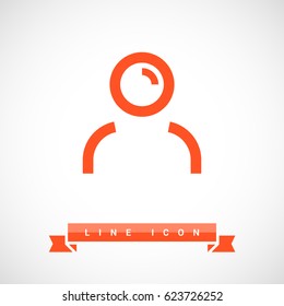 avatar person line vector icon