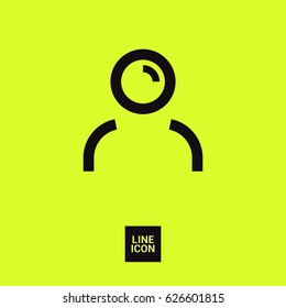 avatar person line vector icon