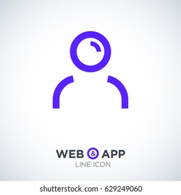 avatar person line vector icon