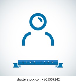 avatar person line vector icon