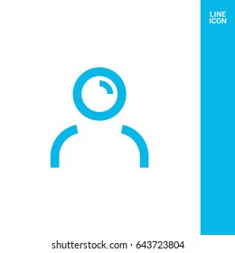 avatar person line vector icon