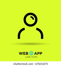 avatar person line vector icon
