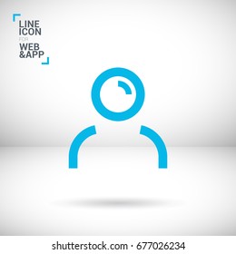 avatar person line vector icon