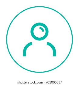 avatar person line vector icon