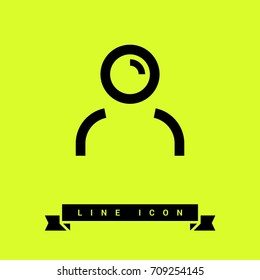 avatar person line vector icon