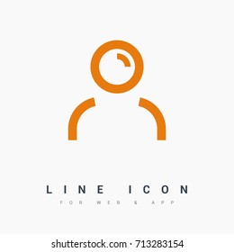 avatar person line vector icon