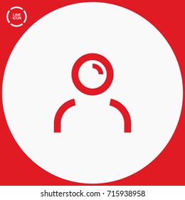 avatar person line vector icon