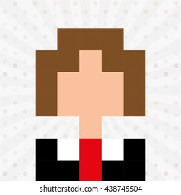 avatar person pixel design 