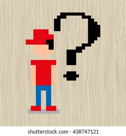 avatar person pixel design 