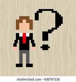 avatar person pixel design 