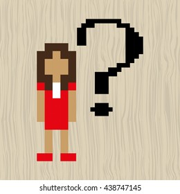 avatar person pixel design 