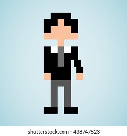 avatar person pixel design 