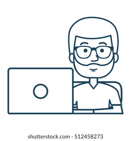 Avatar of a person working on laptop