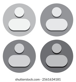 Avatar photo default user icon. Picture face social. Person image avatar. Vector illustration. 333