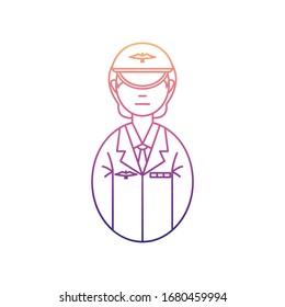 avatar pilot nolan icon. Simple thin line, outline vector of Avatars icons for ui and ux, website or mobile application