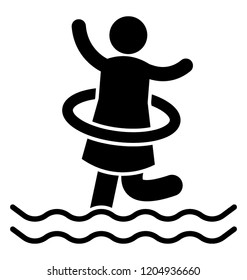 Avatar playing beach games in water 