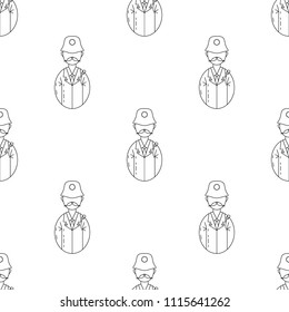 avatar policeman icon. Element of Avatars icon for mobile concept and web apps. Pattern repeat seamless avatar policeman icon. Can be used for web and mobile on white background