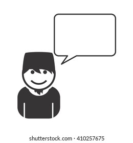avatar portrait picture with bubble talk