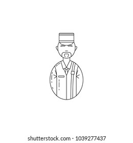 avatar postman icon. Professions for mobile concept and web apps. Thin line  icon for website design and development, app development. Premium icon on white background
