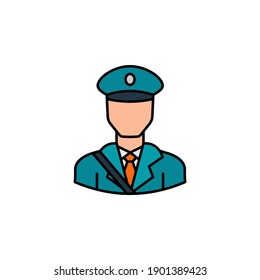 Avatar Postman Outline Icon. Signs And Symbols Can Be Used For Web Logo Mobile App UI UX