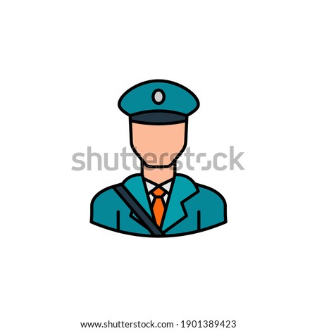 avatar postman outline icon. Signs and symbols can be used for web logo mobile app UI UX