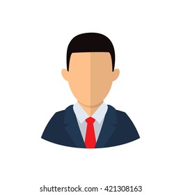 Avatar profession businessman. Face. Isolated. vector.