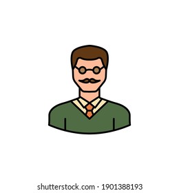 avatar professor outline icon. Signs and symbols can be used for web logo mobile app UI UX