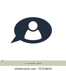 Avatar Profile Bubble Speech Icon Vector Logo Template Illustration Design. Vector EPS 10.