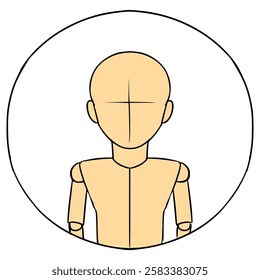 avatar profile illustration hand drawn isolated vector