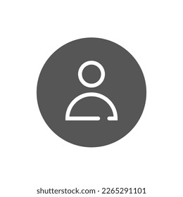 Avatar Profil Linie Symbol Vektorgrafik. Benutzerkonzept sozialer Medien