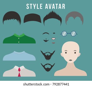 Avatar profile logo vector emblem illustration modern illustration