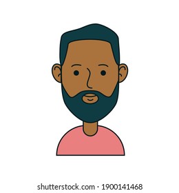 Avatar profile picture icon. Male vector illustration. Ideal for social media and business presentations, UI, UX, graphic and web design, applications and interfaces