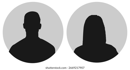 Ícone de imagem de perfil de avatar definido incluindo masculino e feminino