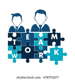 avatar puzzle teamwork support collaborative cooperation work icon set. Colorful design. Vector illustration